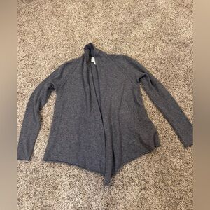 Cynthia Rowley Charcoal Cardigan 100% 2-ply Cashmere